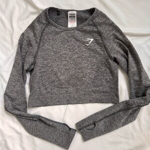 Gymshark seamless Heathered Gray Long Sleeve Top